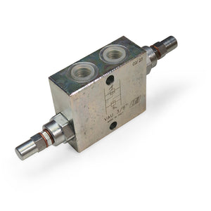 3/8" Dual Cross Line Relief Valve (V0440/180) 35 lpm - 100-180 Bar - With Protection Caps